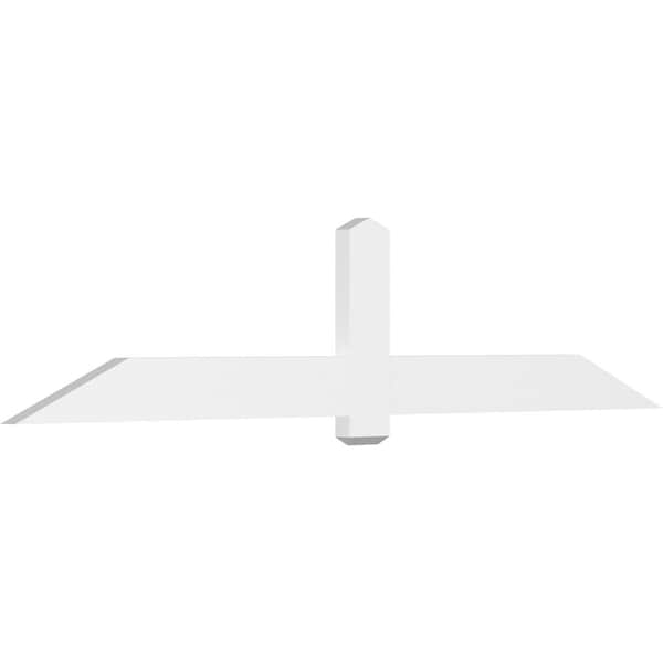 Ekena Millwork Eugene Architectural Grade PVC Gable Bracket, 96"W x 20"H x 2"D x 6"F, 5/12 Pitch GBP096X20X0206EUG00 - main